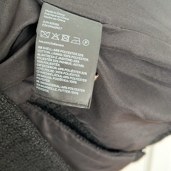 Black Double-Breasted Blazer with Gold Buttons - Picture 4 of 4